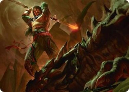 Image of Sarkhan's Resolve Art Card (18/54) (AATDM-018) - Art Series: Tarkir: Dragonstorm
