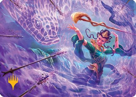 Image of Snakeskin Veil Art Card (19/54) (Gold-Stamped Planeswalker Symbol) (AATDM-019) - Art Series: Tarkir: Dragonstorm