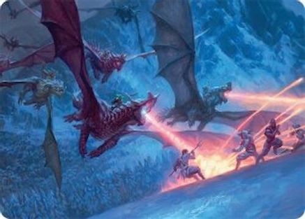 Image of Dragonback Assault Art Card (22/54) (AATDM-022) - Art Series: Tarkir: Dragonstorm