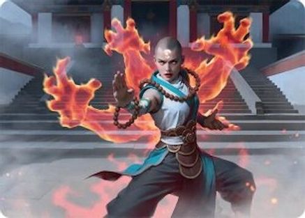 Image of Flamehold Grappler Art Card (24/54) (AATDM-024) - Art Series: Tarkir: Dragonstorm
