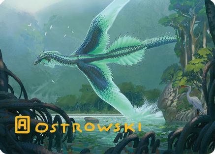 Image of Teval, Arbiter of Virtue Art Card (26/54) (Gold-Stamped Signature) (AATDM-026) - Art Series: Tarkir: Dragonstorm