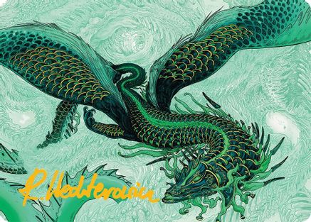 Image of Teval, Arbiter of Virtue Art Card (38/54) (Gold-Stamped Signature) (AATDM-038) - Art Series: Tarkir: Dragonstorm