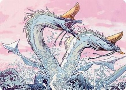 Image of Twinmaw Stormbrood Art Card (39/54) (AATDM-039) - Art Series: Tarkir: Dragonstorm