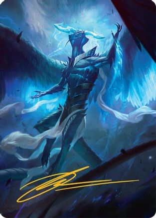 Image of Ugin, Eye of the Storms Art Card (1/54) (Gold-Stamped Signature) (AATDM-001) - Art Series: Tarkir: Dragonstorm