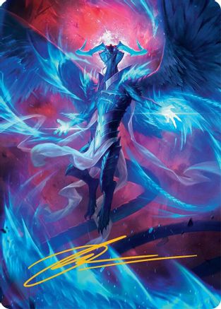 Image of Ugin, Eye of the Storms Art Card (48/54) (Gold-Stamped Signature) (AATDM-048) - Art Series: Tarkir: Dragonstorm