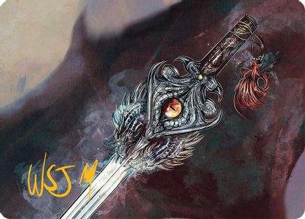 Image of Dragonfire Blade Art Card (40/54) (Gold-Stamped Signature) (AATDM-040) - Art Series: Tarkir: Dragonstorm