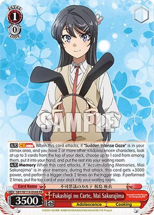 Image of Fukashigi no Carte, Mai Sakurajima (SBY/W114-E048 RR) - Rascal Does Not Dream Series