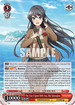 Image of The Year I Spent With You, Mai Sakurajima (SBY/W114-E049 RR) - Rascal Does Not Dream Series