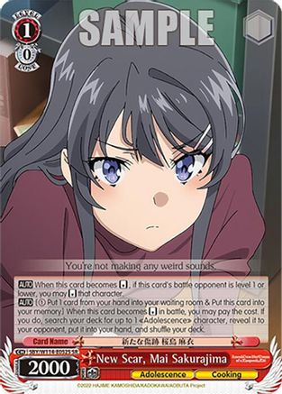 Image of New Scar, Mai Sakurajima (SR) (SBY/W114-E052S SR) - Rascal Does Not Dream Series