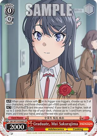 Image of Graduate, Mai Sakurajima (SR) (SBY/W114-E066S SR) - Rascal Does Not Dream Series