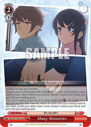 Image of Many Memories (A) (SBY/W114-E073a U) - Rascal Does Not Dream Series