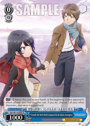 Image of Towards the Ideal World, Knapsack Kid & Sakuta Azusagawa (SBY/W114-E081 R) - Rascal Does Not Dream Series