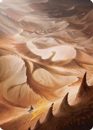 Image of Plains Art Card (30/54) (Gold-Stamped Signature) (AATDM-030) - Art Series: Tarkir: Dragonstorm