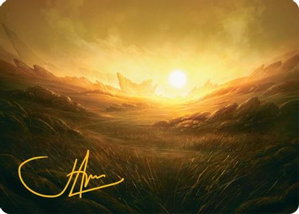 Image of Plains Art Card (31/54) (Gold-Stamped Signature) (AATDM-031) - Art Series: Tarkir: Dragonstorm