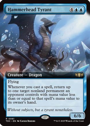 Image of Hammerhead Tyrant (Extended Art) (TDC-061) - Commander: Tarkir: Dragonstorm
