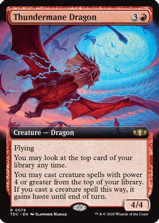 Image of Thundermane Dragon (Extended Art) (TDC-078) - Commander: Tarkir: Dragonstorm