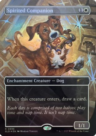 Image of Spirited Companion (0896) (Rainbow Foil) (SLD-896) - Secret Lair Drop Series Foil
