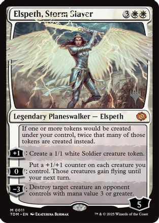 Image of Elspeth, Storm Slayer (PPTDM-011) - Promo Pack: Tarkir: Dragonstorm
