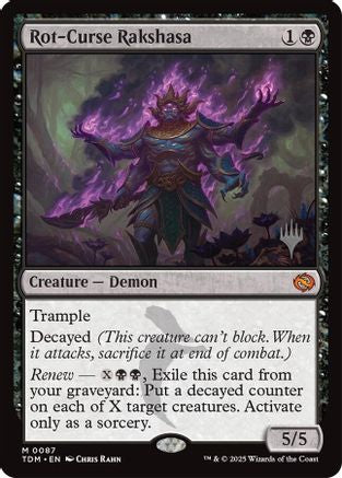 Image of Rot-Curse Rakshasa (PPTDM-087) - Promo Pack: Tarkir: Dragonstorm Foil