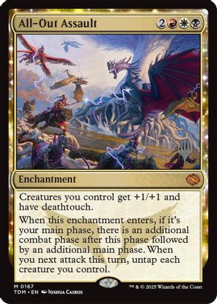 Image of All-Out Assault (PPTDM-167) - Promo Pack: Tarkir: Dragonstorm Foil