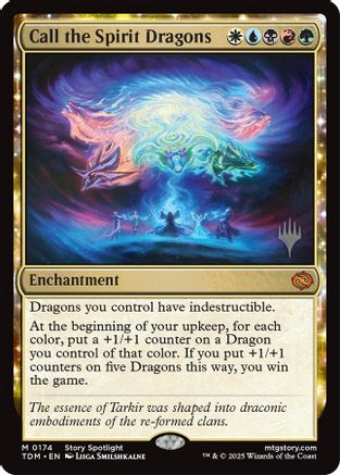 Image of Call the Spirit Dragons (PPTDM-174) - Promo Pack: Tarkir: Dragonstorm Foil
