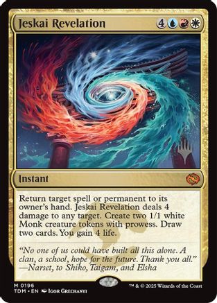 Image of Jeskai Revelation (PPTDM-196) - Promo Pack: Tarkir: Dragonstorm Foil