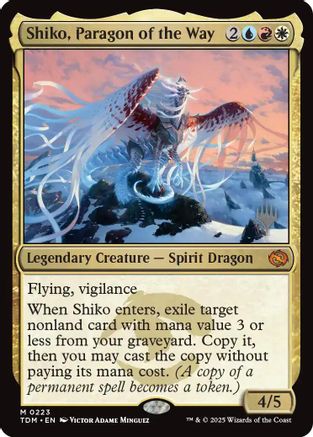 Image of Shiko, Paragon of the Way (PPTDM-223) - Promo Pack: Tarkir: Dragonstorm Foil