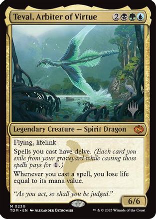 Image of Teval, Arbiter of Virtue (PPTDM-230) - Promo Pack: Tarkir: Dragonstorm