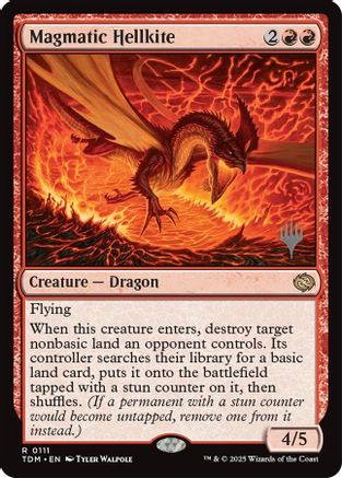 Image of Magmatic Hellkite (PPTDM-111) - Promo Pack: Tarkir: Dragonstorm
