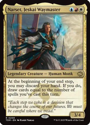 Image of Narset, Jeskai Waymaster (PPTDM-209) - Promo Pack: Tarkir: Dragonstorm Foil