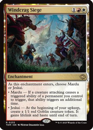 Image of Windcrag Siege (PPTDM-235) - Promo Pack: Tarkir: Dragonstorm Foil