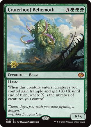 Image of Craterhoof Behemoth (PRE-138) - Prerelease Cards Foil