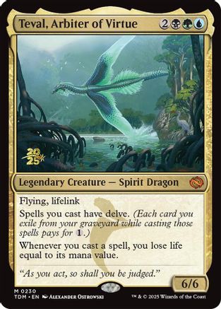 Image of Teval, Arbiter of Virtue (PRE-230) - Prerelease Cards Foil