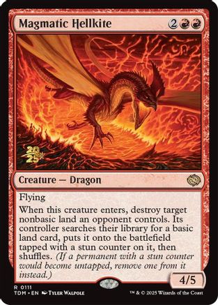 Image of Magmatic Hellkite (PRE-111) - Prerelease Cards Foil