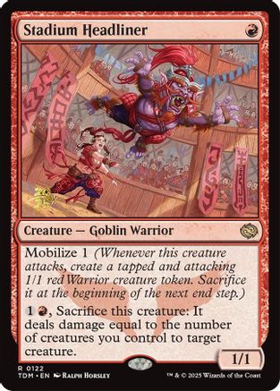 Image of Stadium Headliner (PRE-122) - Prerelease Cards Foil