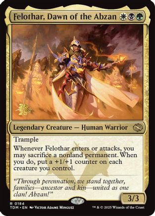 Image of Felothar, Dawn of the Abzan (PRE-184) - Prerelease Cards Foil