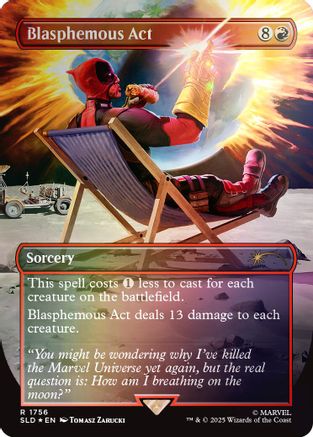 Image of Blasphemous Act (1756) (Rainbow Foil) (SLD-1756) - Secret Lair Drop Series Foil
