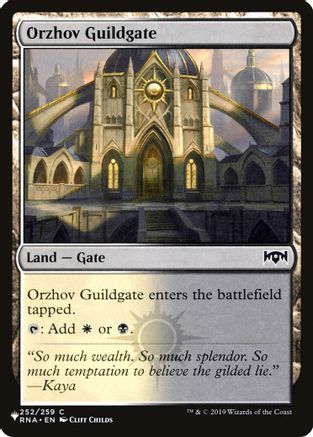 Image of Orzhov Guildgate (252) (LIST-252) - The List Reprints