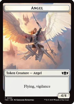 Image of Angel // Spirit  Double-Sided Token (TDC-2 // 6) - Commander: Tarkir: Dragonstorm