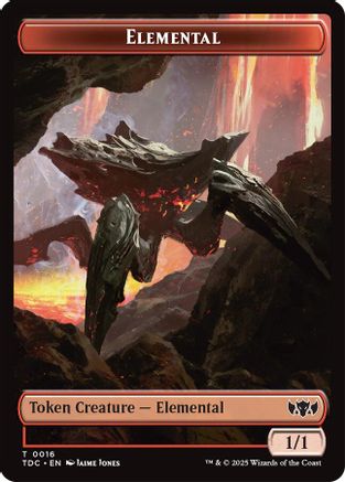 Image of Elemental (0016) // Gold Double-Sided Token (TDC-16 // 29) - Commander: Tarkir: Dragonstorm