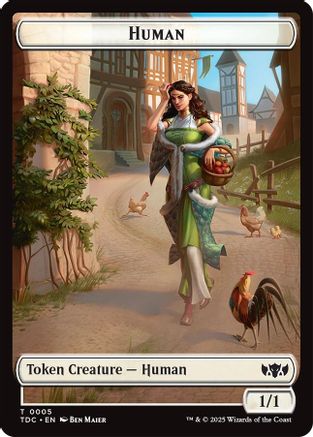 Image of Human // Rat Double-Sided Token (TDC-5 // 9) - Commander: Tarkir: Dragonstorm