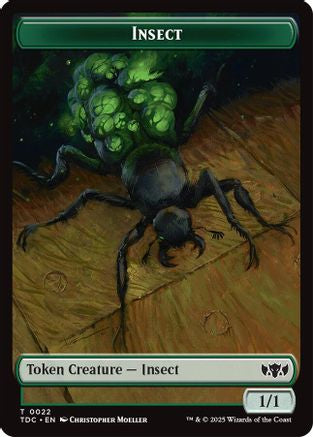 Image of Insect (0022) // Zombie Druid Double-Sided Token (TDC-22 // 10) - Commander: Tarkir: Dragonstorm