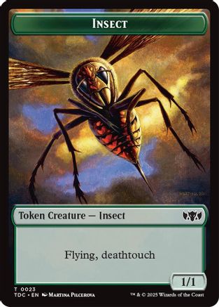 Image of Insect (0023) // Wall Double-Sided Token (TDC-23 // 7) - Commander: Tarkir: Dragonstorm