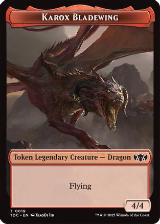 Image of Karox Bladewing // Copy Double-Sided Token (TDC-19 // 1) - Commander: Tarkir: Dragonstorm