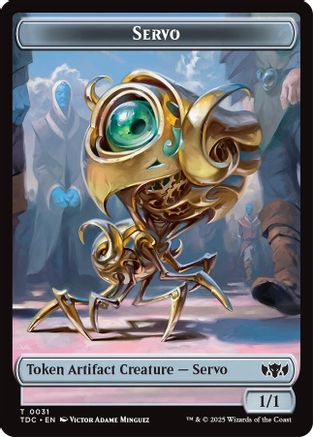 Image of Servo // Warrior Double-Sided Token (TDC-31 // 13) - Commander: Tarkir: Dragonstorm