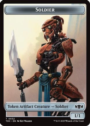 Image of Soldier (0032) // Copy Double-Sided Token (TDC-32 // 1) - Commander: Tarkir: Dragonstorm