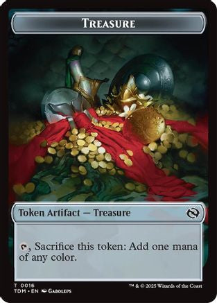 Image of Treasure // Zombie Druid Double-Sided Token (TDC-16 // 10) - Commander: Tarkir: Dragonstorm