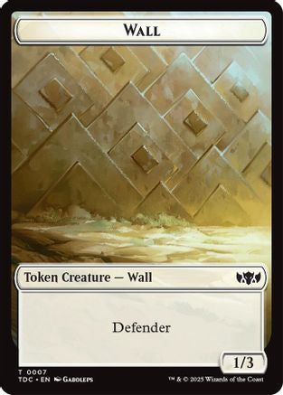 Image of Wall // Spider Double-Sided Token (TDC-7 // 25) - Commander: Tarkir: Dragonstorm