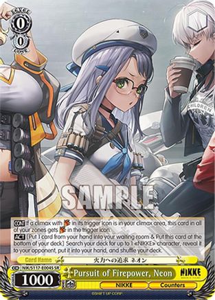 Image of Pursuit of Firepower, Neon (SR) (NIK/S117-E004S SR) - GODDESS OF VICTORY: NIKKE