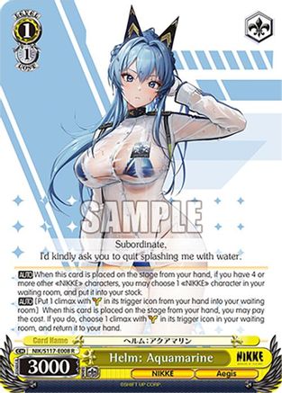 Image of Helm: Aquamarine (NIK/S117-E008 R) - GODDESS OF VICTORY: NIKKE